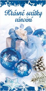 Stil Vánoční blahopřání - Krásné svátky vánoční (modré)