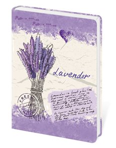 Zápisník Lyra linkovaný S, 10 x 15 cm - Lavender/levandule