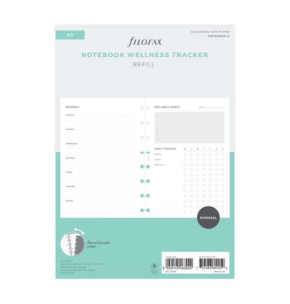 Filofax Nedatovaná náplň pro Notebook A5 - wellness plánování