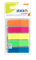 Plastové samolepicí záložky Stick'n 45 × 12 mm, 5 × 25 lístků, neonové barvy