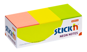 Samolepicí bločky Stick'n 38 × 51 mm, 12 × 100 lístků, neonové barvy