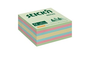 Samolepicí kostka Stick'n FSC 76 × 76 mm, 400 lístků, lesní mix pastelových barev