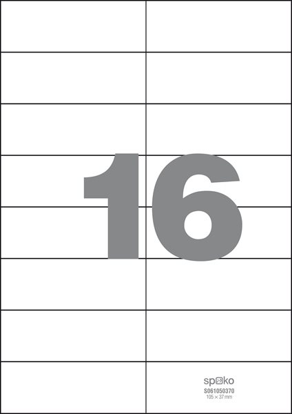 Levně Spoko Samolepicí etikety A4 100 listů - 105 × 37 mm, Sleva 51%