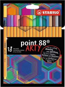 STABILO point 88 Jemný liner ARTY - sada 18 barev