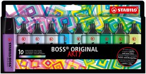 STABILO BOSS ORIGINAL Zvýrazňovač ARTY - sada 10 barev, studené odstíny
