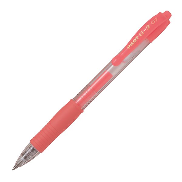 Pilot G-2 Neon Gelový roller 0,7 mm - neonová červená