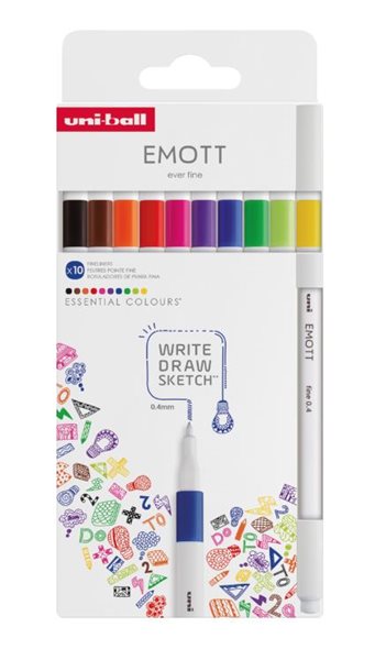 Liner UNI EMOTT 0,4 mm - sada 10 barev ESSENTIAL