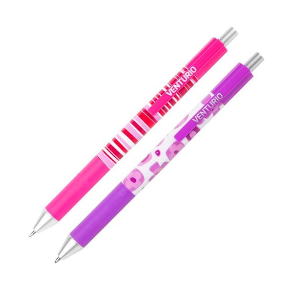 Levně EASY Kuličkové pero VENTURIO 0,7 mm, růžovo-fialový mix