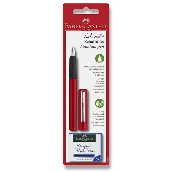 Levně Bombičkové pero Faber-Castell školní - červená