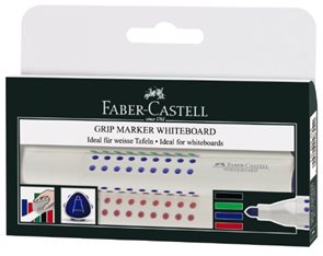 Popisovač na bílé tabule Faber-Castell Grip - sada 4 ks