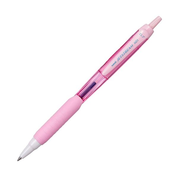 UNI Jetstream Kuličkové pero 0,7 mm - tělo růžové Pink, modré, Sleva 5%