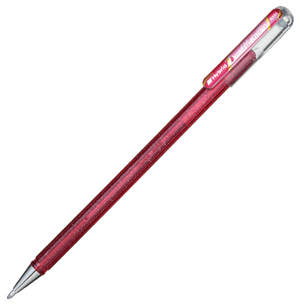 Levně Pentel Dual Metallic Gelové kuličkové pero - růžová/metalická růžová