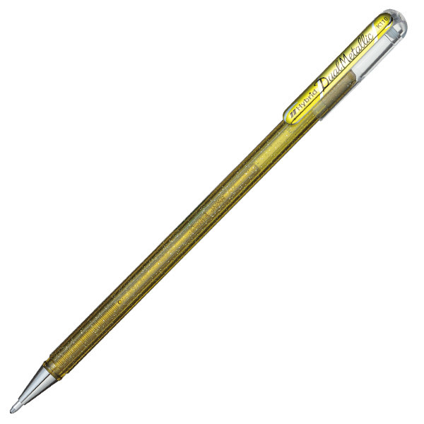 Levně Pentel Dual Metallic Gelové kuličkové pero - zlatá