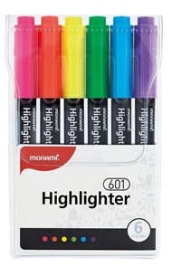Zvýrazňovač Monami 601 neon - sada 6 barev