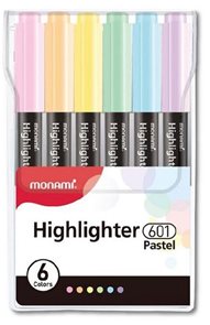 Zvýrazňovač Monami 601 pastel - sada 6 barev
