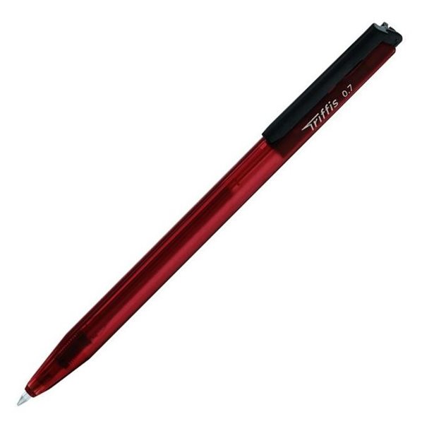 Levně Kuličkové pero Monami Triffis 0,7 mm - červené