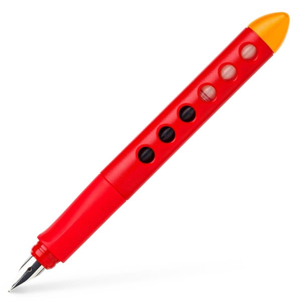 Levně Bombičkové pero Faber-Castell Scribolino pro praváky - červená