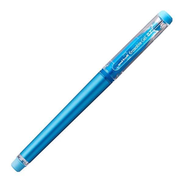 Levně Gumovatelné pero s víčkem UNI 0,7 mm - nebesky modré, Sleva 9%
