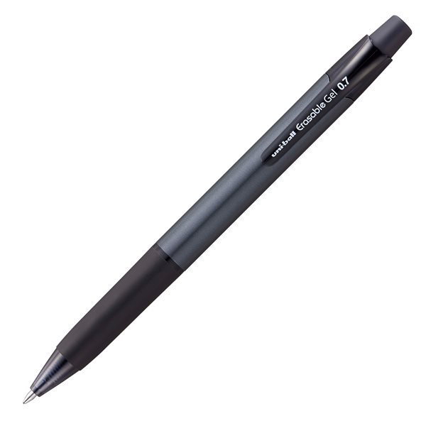 Levně Gumovatelné pero stiskací UNI 0,7 mm - černé, Sleva 10%