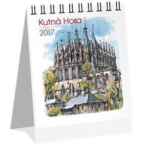 Kalendář stolní 2017 - Kutná Hora akvarel micro