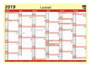 BOBO Kalendář lístkový 2019 A3