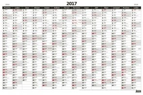 Helma Plánovací roční mapa 2017 - A1 bezobrázková