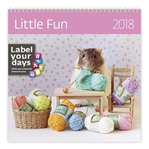 Kalendář nástěnný 2018 Label your days - Little Fun