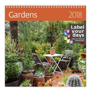 Kalendář nástěnný 2018 Label your days - Gardens