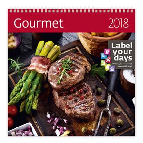 Kalendář nástěnný 2018 Label your days - Gourmet
