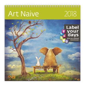 Kalendář nástěnný 2018 Label your days - Art Naive