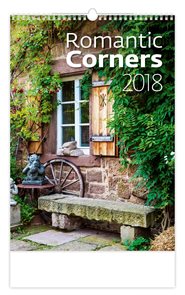 Kalendář nástěnný 2018 - Romantic Corners