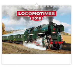 Kalendář nástěnný 2018 - Locomotives