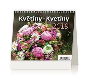 Kalendář stolní 2019 - Minimax Květiny