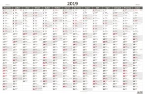 Kalendář nástěnný 2019 - Plánovací roční mapa A1 bezobrázková