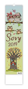 Kalendář nástěnný 2019 - Sovy
