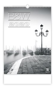 Kalendář nástěnný 2020 - B&W