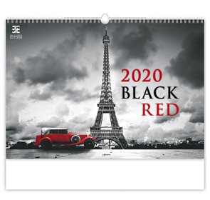 Kalendář nástěnný 2020 - Black Red