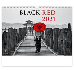 Kalendář nástěnný 2021 Exclusive Edition - Black Red