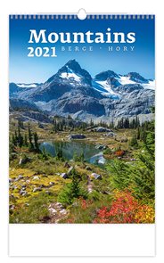 Kalendář nástěnný 2021 - Mountains/Berge/Hory