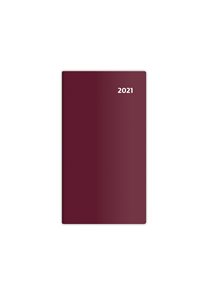 Diář 2021 kapesní - Torino čtrnáctidenní - bordó/bordeaux red