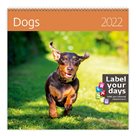 Kalendář nástěnný 2022 Label your days - Dogs