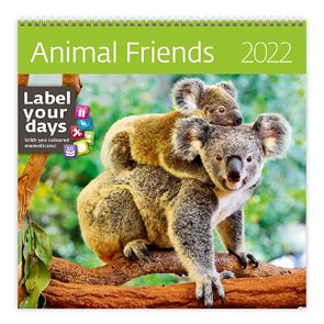 Kalendář nástěnný 2022 Label your days - Animal Friends