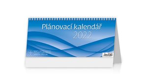 Kalendář stolní 2022 - Plánovací kalendář MODRÝ