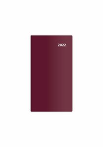 Diář 2022 kapesní - Torino čtrnáctidenní - bordó/bordeaux red