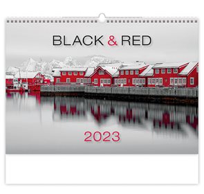 Kalendář nástěnný 2023 - Black Red