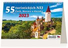 Kalendář stolní 2023 - 55 turistických nej Čech, Moravy a Slezska