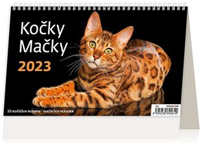 Kalendář stolní 2023 - Kočky/Mačky