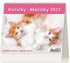 Kalendář stolní 2023 - MiniMax Kočičky/Mačičky