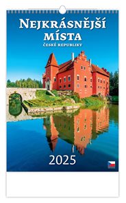 Kalendář nástěnný 2025 - Nejkrásnější místa ČR