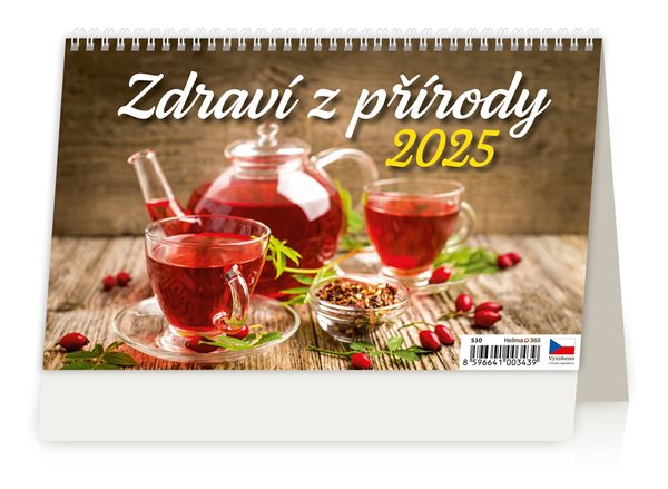 Kalendář stolní 2025 - Zdraví z přírody – 14denní - 22,6 x 13,9 cm